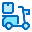 logistics, distribution, package, motorbike, parcel 