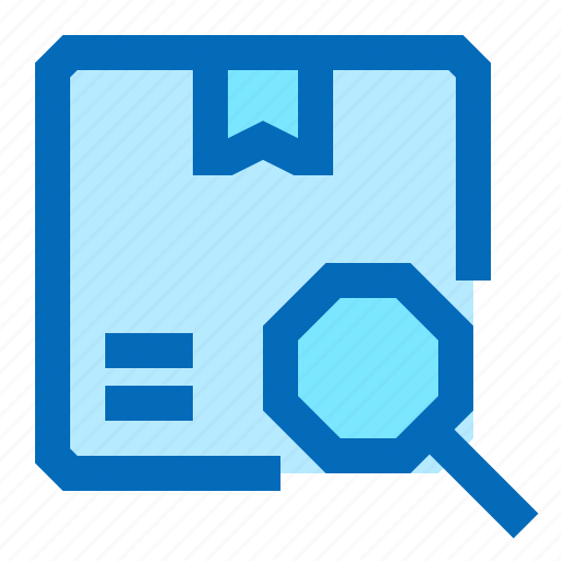 Logistics, distribution, package, search, cardboard icon - Download on Iconfinder