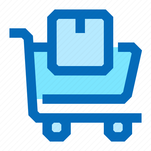 Logistics, distribution, package, shopping, cart, cardboard icon - Download on Iconfinder