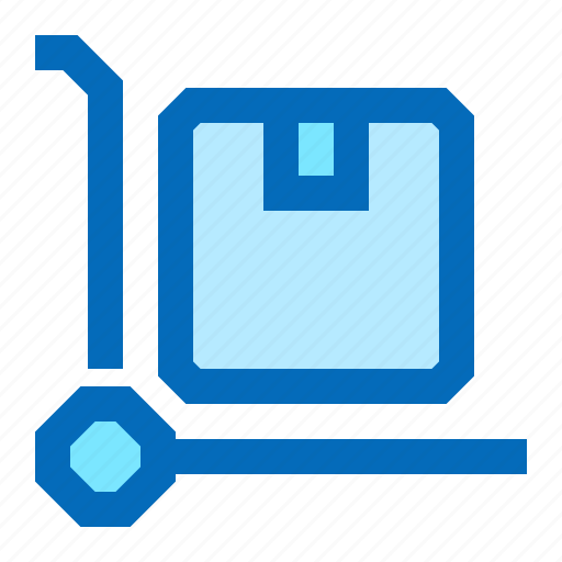 Logistics, distribution, package, trolley, cardboard icon - Download on Iconfinder