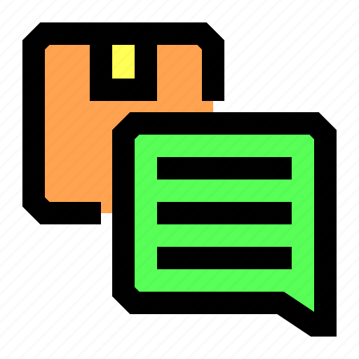 Logistics, distribution, package, chat, communication icon - Download on Iconfinder