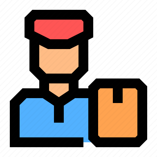 Logistics, distribution, package, delivery, man, courier icon - Download on Iconfinder