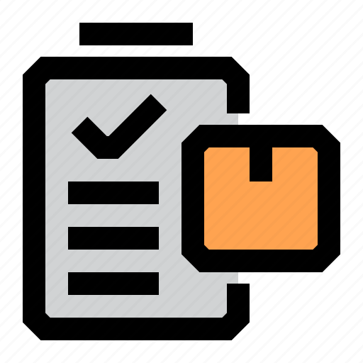Logistics, distribution, package, list, checklist icon - Download on Iconfinder