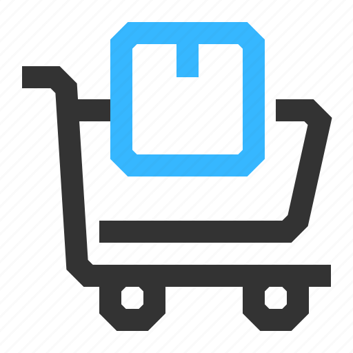 Logistics, distribution, package, shopping, cart, cardboard icon - Download on Iconfinder