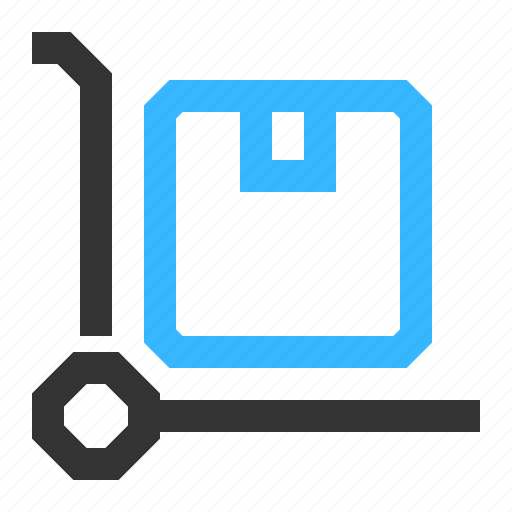 Logistics, distribution, package, trolley, cardboard icon - Download on Iconfinder