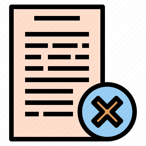 Data, document, incomplete, reject, wrong icon - Download on Iconfinder