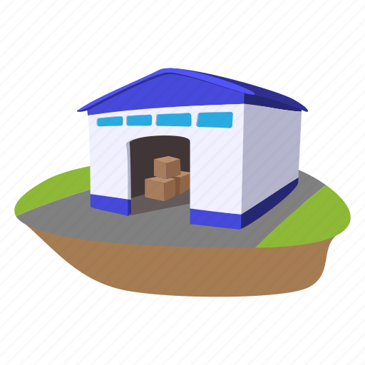 Building, cargo, cartoon, industry, storage, warehouse, workplace icon - Download on Iconfinder