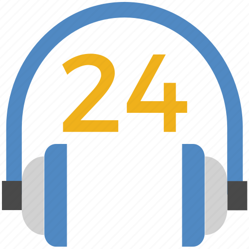 24hours, call center, customer service, delivery, headphone, logistics icon - Download on Iconfinder