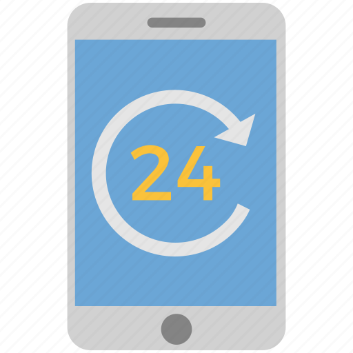 24hours, delivery, logistics, mobile, online, service icon - Download on Iconfinder