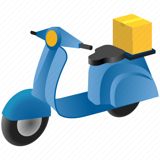Courier, delivery, fast delivery, logistics, parcel, scooter, shipping icon - Download on Iconfinder