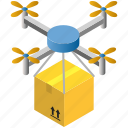 box, delivery, flying, logistics, package, parcel, shipping