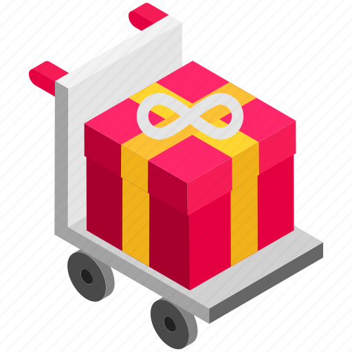 Cart, delivery, giftbox, logistics, package, parcel, shipping icon - Download on Iconfinder