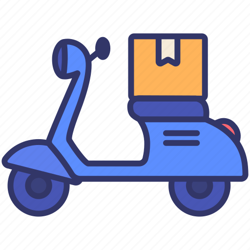 Delivery, logistics, motorcycle, order, product, shipping, transportation icon - Download on Iconfinder