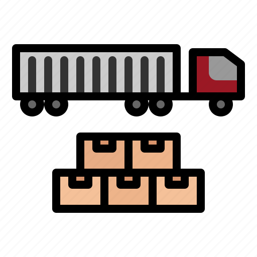 Camion, lorry, truck, parcel, delivery, logistic, container icon - Download on Iconfinder
