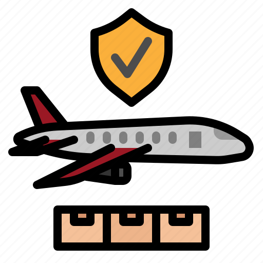 Insurance, protect, parcel, cargo, airplane, logistic, shipping icon - Download on Iconfinder