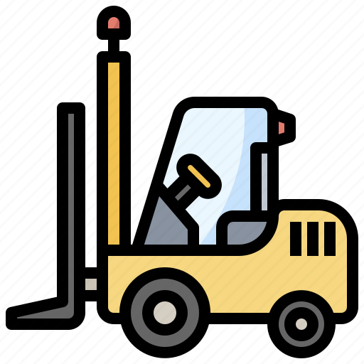 Delivery, forklift, industrial, lift, shipping, transportation, warehouse icon - Download on Iconfinder