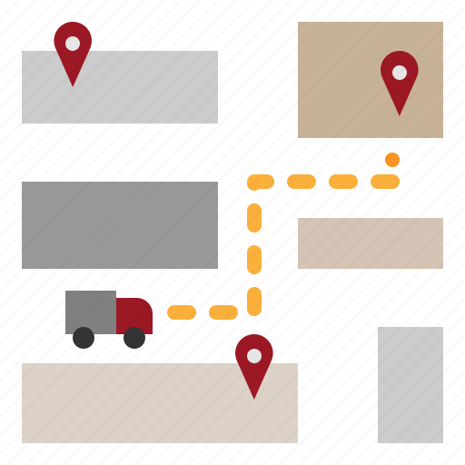 Delivery, map, gps, location, parcel icon - Download on Iconfinder
