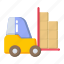 forklift, cargo, shipping, logistics, package 