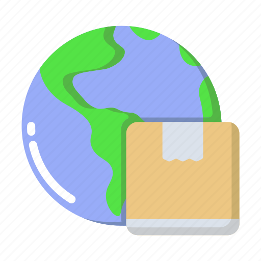 Global, logistics, earth, shipping, package icon - Download on Iconfinder