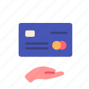 card, cashless, credit, hand, logistics, money, payment
