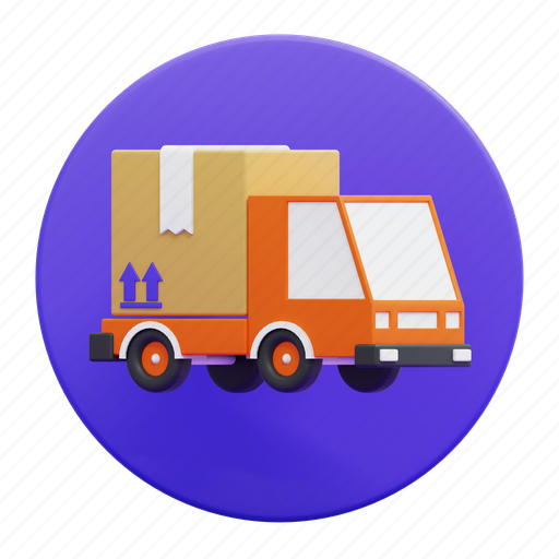 Truck, delivery, box, cargo, shipping, logistic, logistics 3D illustration - Download on Iconfinder