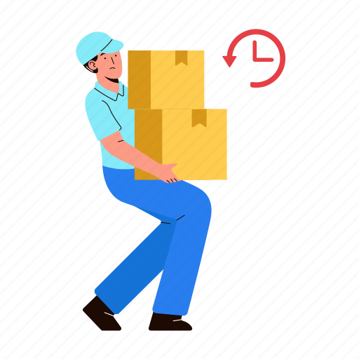 Delivery delay, pending, time, return, delivery time, travel, holiday icon - Download on Iconfinder