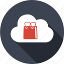 bag, basket, cloud, computing, market, sale, shopping