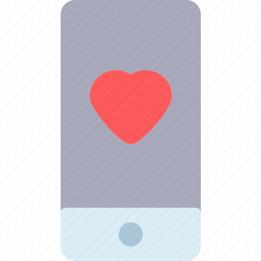 Heart, love, phone, romance icon - Download on Iconfinder