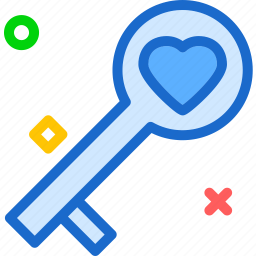 Heart, key, love, romance icon - Download on Iconfinder