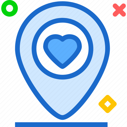 Heart, love, pinpoint, romance icon - Download on Iconfinder