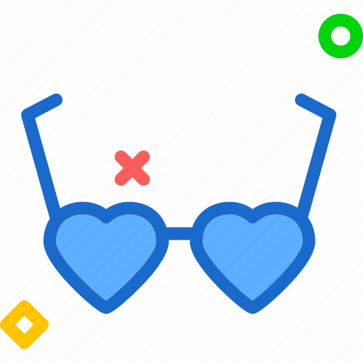 Glasses, heart, love, romance icon - Download on Iconfinder