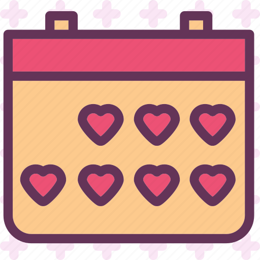 Calendar, heart, love, romance icon - Download on Iconfinder