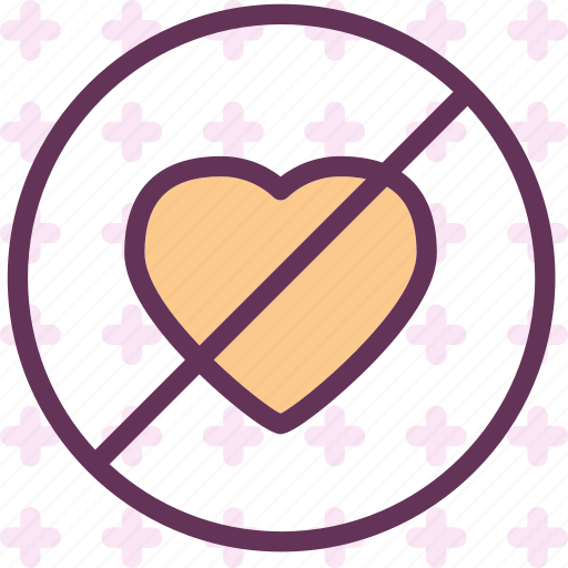 Denied, heart, love, romance icon - Download on Iconfinder