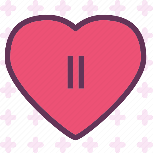 Heart, love, pause, romance icon - Download on Iconfinder