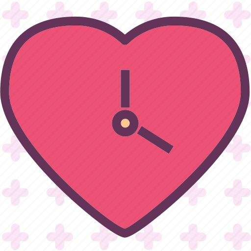 Clock, heart, love, romance icon - Download on Iconfinder