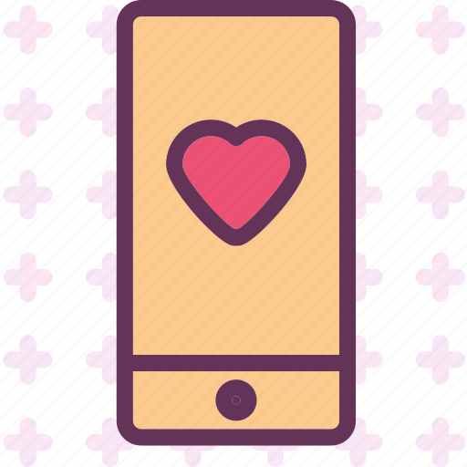 Heart, love, phone, romance icon - Download on Iconfinder