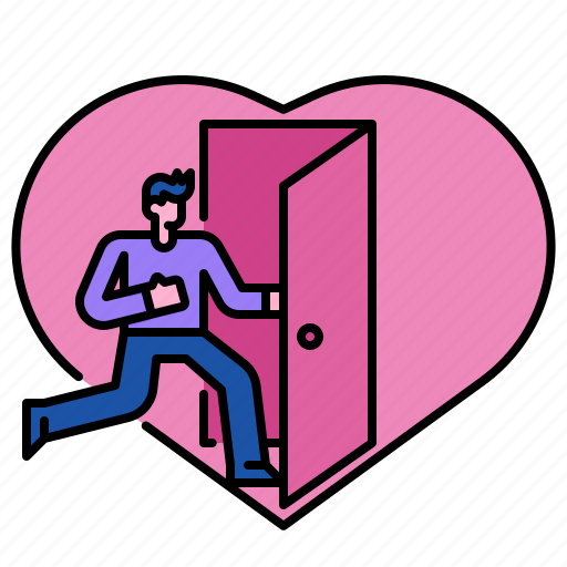 Romantic, valentine, love, heart, passion, door, in icon - Download on Iconfinder