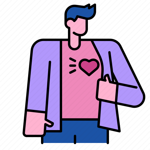 Happy, romantic, valentine, love, heart, passion, man icon - Download on Iconfinder