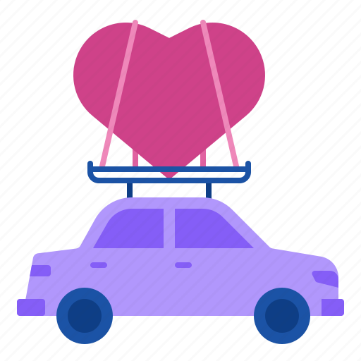 Romantic, freight, carry, heart, valentine, car, love icon - Download on Iconfinder
