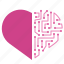 romantic, heart, valentine, technology, digital, love, abstract 