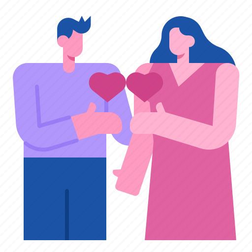 Heart, valentine, exchange, couple, women, love, man icon - Download on Iconfinder