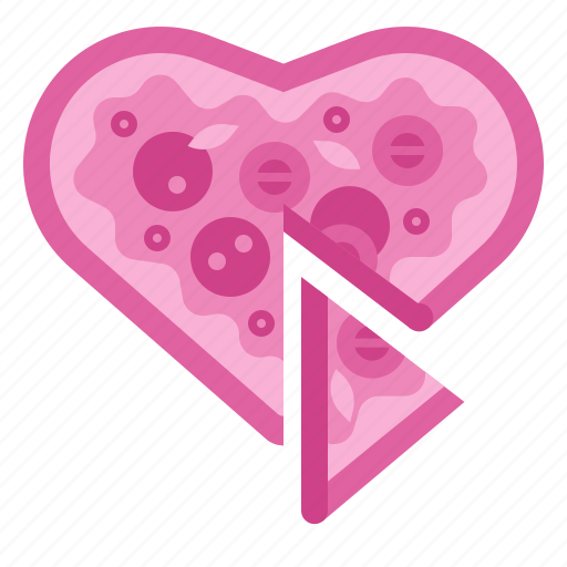 Romantic, heart, valentine, italian, food, pizza, love icon - Download on Iconfinder