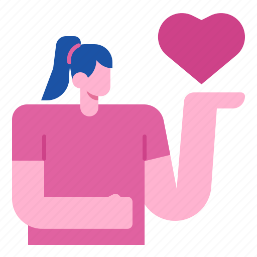 Woman, heart, valentine, avatar, gift, send, love icon - Download on Iconfinder