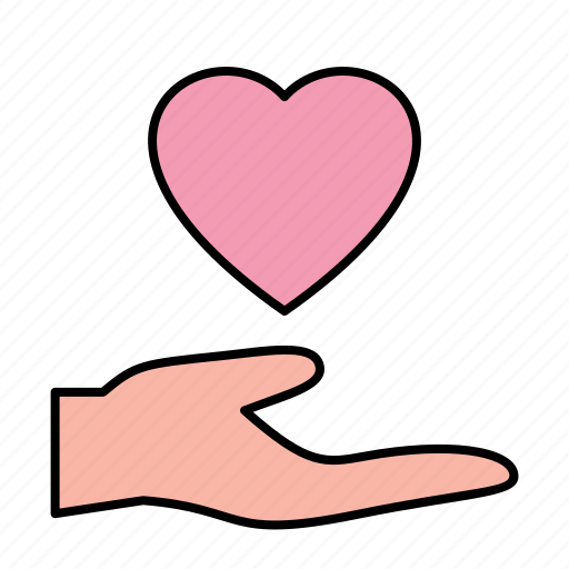 Hand, love, heart, give icon - Download on Iconfinder