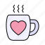 heart, love, coffee, cup, mug 