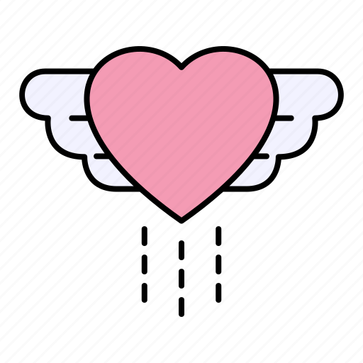 Heart, wings, love, flying icon - Download on Iconfinder