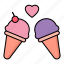 icecream, love, dessert, heart 