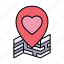 location, heart, love, maps 