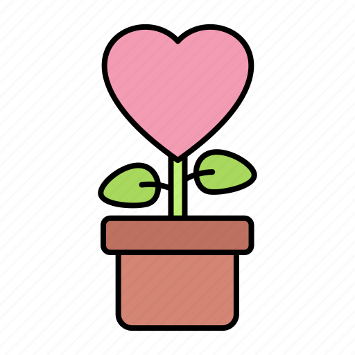 Love, heart, pot, plant icon - Download on Iconfinder