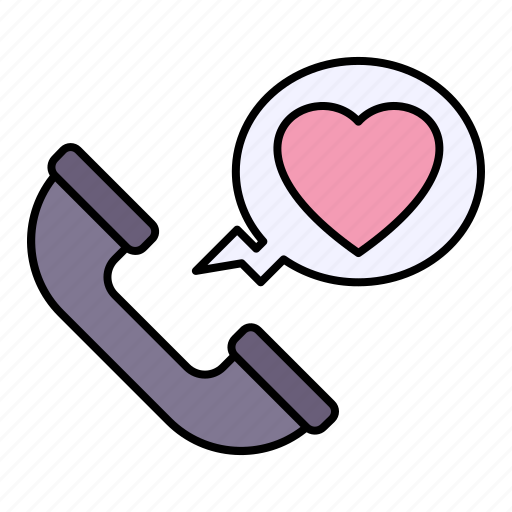 Phone, call, love, heart icon - Download on Iconfinder